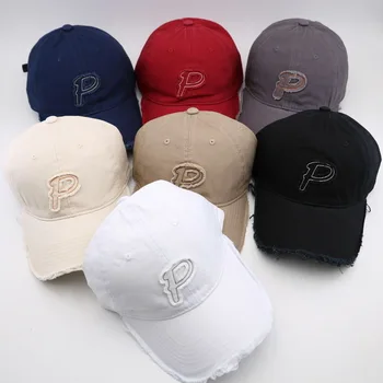 חדש פלאפי מכתב כובע קיץ כותנה כובע ספורט לנשים גברים מזדמנים רקמה רטרו Truckter כובע מתכוונן השמש Gorras