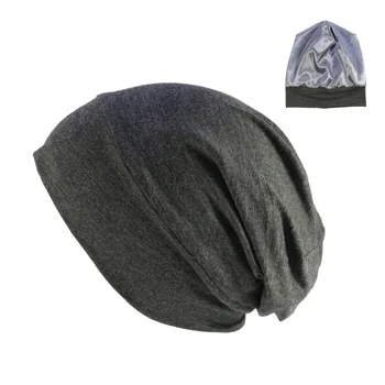 2pcs ורפוי כובע כפת סאטן בשורה לישון כובע סאטן בונט כימותרפיה הכובעים לנשים מוצק צבעי משלוח חינם