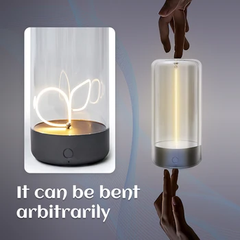 מינימליסטי מנורת שולחן Led האלחוטי ליד המיטה, תאורה נטענת ניתן לעמעום קמפינג מנורות שולחן עבור חדר השינה, הסלון קפה בר