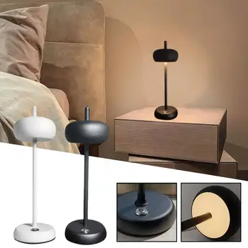 LED נטענת מנורת שולחן חיישן בר מנורת שולחן 2600mAh USB נטענת מתכת מנורת שולחן הלילה אור עבור מטבח חדר שינה