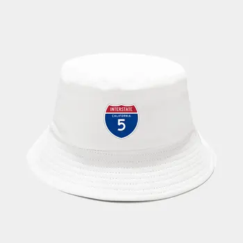קיץ קלאסי כביש 5 כפול, בצד ללבוש כובע דלי אישה גבר מודפס דייג כובע יוניסקס מזדמן כובע פנמה נוער מצחיית הכובע