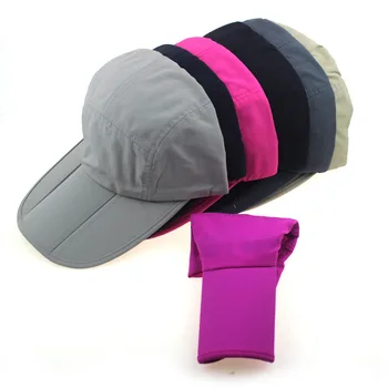 כובע Gorras Кепка קיפול מהיר יבש כובע מגן חיצוני ספורט כובע יוניסקס קיץ חיצונית כובעים נייד ומתקפל החוף כמוסות