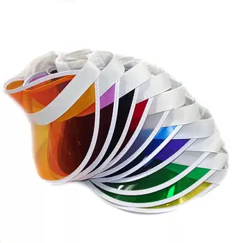 צבעים הקסדות יוניסקס ניאון מצחיית הכובע בגימור השמש ספורט טניס כובע גולף קרם הגנה שקוף אלסטי צד I8T8