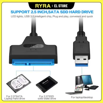 RYRA USB3.0 2.0 דיסק קשיח Sata כבל מתאם כבל תמיכה 2.5 אינץ מחברת דיסק קשיח כונן קשיח USB סדרתי Pin ממיר