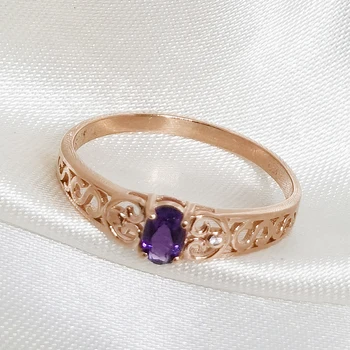MeiBaPJ טבעי אבן חן אמטיסט אופנה טבעת לנשים אמיתי 925 כסף סטרלינג תכשיטים יפים