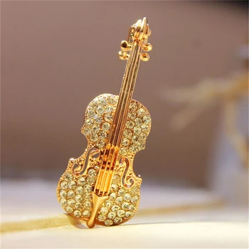 אופנה נשים סיכות פאנק אישיות סיכות יהלומים מלאכותיים גביש כינור סיכות סיכת תכשיטים, אביזרי נוי
