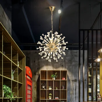 נורדי ההגירה המסעדה תלויים תאורה יצירתיים הסלון, חדר השינה בבית Led תליון מנורה קריסטל חנות בגדים Supended במקום.