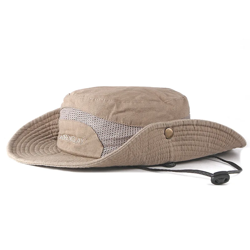 2020 צבא פנמה ספארי הכובע שמש כובעים כובע קיץ גברים, נשים, הסוואה דלי כובע עם שרוך לנשימה דייג קאפ . ' - ' . 2
