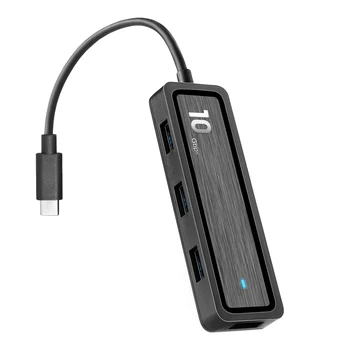 6 ב 1 משרד ביתי נייד עמיד USB C רכזת קובץ וידאו Multiport מתאם עבור המחשב הנייד ללא עיכוב TF קורא 10Gbps Plug Play
