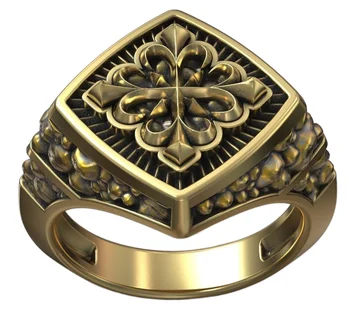 מלטה סמל צלב האביר אבנים חותם האמנות הקלה זהב טבעת 925 סטרלינג מוצק טבעות כסף