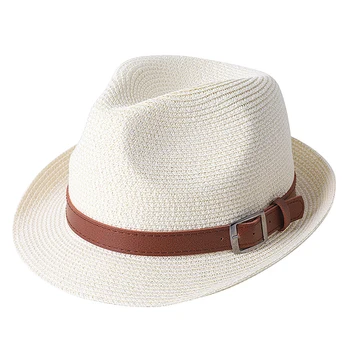 שמש כובעים עבור נשים גברים מתכוונן הקיץ פנמה ג ' אז שוליים רחבים, כובע UV UPF 50 מתקפל Packable קש החוף הכובע