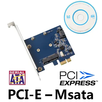 PCIe X1 כדי MSATA SSD & SATA3.0 משולבת כרטיס הרחבה, ASM1061 ערכת השבבים PCI Express בקר מיני SATA SSD מתאם למחשב שולחני