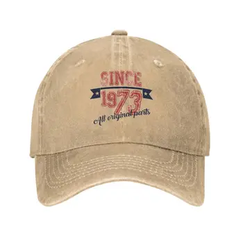 אופנה חדשה יוניסקס כותנה מאז 1973 יום הולדת כובע בייסבול למבוגרים מתכוונן אבא כובע נשים גברים ספורט