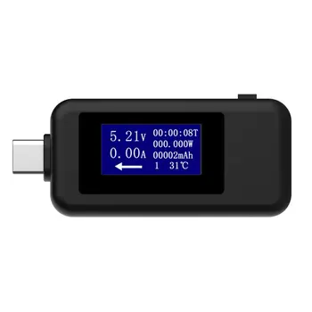 סוג C-USB 4-30V DC מודד הבוחן הנוכחי מתח מד תזמון מד הזרם בצג דיגיטלי לחתוך את מחוון כוח בנק מטען