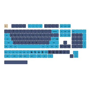 PBT Keycaps 133-מפתח צבע סובלימציה XDA מכני מקלדת Keycap על דובדבן MX מתגים אופנתי כחול חתול הנושא