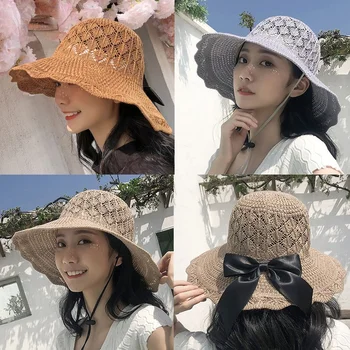 נשים אנטי-UV שוליים רחבים, מצחייה כובע מתקפל קל לנשיאה לנסיעות, כובעי האופנה החוף בקיץ הגנה מפני השמש כובעים 2022 למבוגרים הכובע