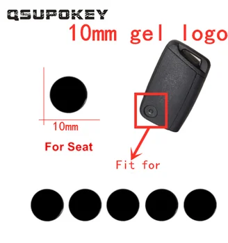 QSUPOKEY 50pcs 10mm מפתח הרכב מעטפת מדבקת לוגו עבור פולקסווגן ב. מ. וו מושב 10MM מרחוק המפתחות