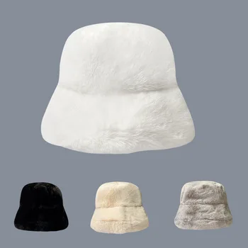 חדש לנשים לעבות העליון השטוח דלי כובעים גודל גדול דלי כובע חורף חם כובעים עבור נשים כובע פנמה חיצונית דייג כובעי Gorras