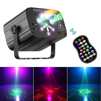 240 תבניות USB LED לייזר מנורת RGB קול הופעל מהבהבים DJ, דיסקו הבמה מקרן אור נורת תאורת UV מרחוק אורות ליל