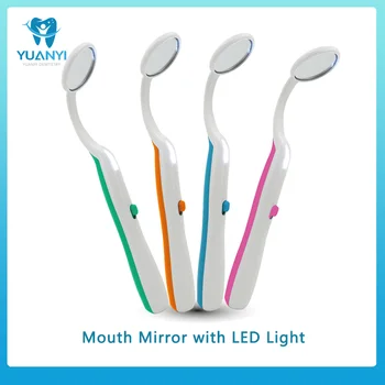 1 יח ' הפה המראה עם אור LED בריאות הפה טיפול שיניים Intraoral השיניים בודק את מראה הפה מראה השיניים אבחון-כלי