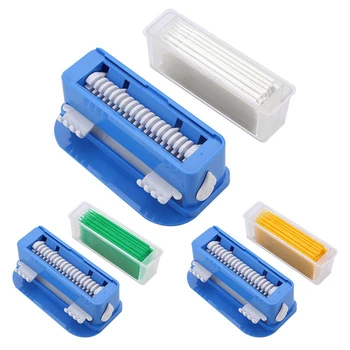 100Pcs חד פעמיות שיניים כותנה טיפ מיקרו Applicators S/M/L + טיפ מקלות Dispenser מברשת שיניים מעבדת ציוד DIY כלים