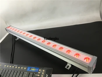 10 חתיכות ip 65 dmx512 rgb led מכונת כביסת הקיר 18x3w led ניתן לעמעום קיר שטוף אור על הדלת החומה אור קישוט