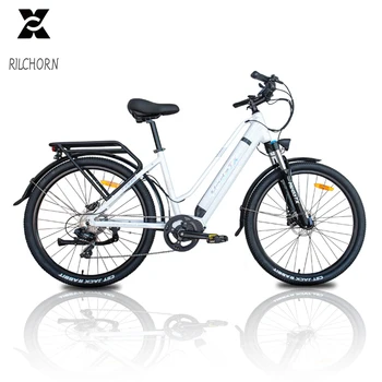 RILCHORN E-bike באמצע מנוע 750W 27.5 אינץ אופניים חשמליים אלומיניום סגסוגת השעיה מלאה Ebike 48V 15AH סוללת ליתיום דיסק בלם