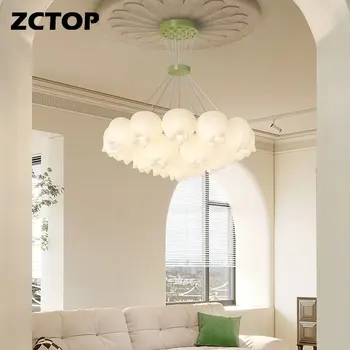 לבן/ירוק LED אור תליון הנורדית המודרנית נברשות הביתה מקורה לחיות בחדר האוכל במסעדת המלון מדרגות תליון מנורה 220V