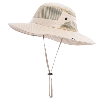 הקיץ הגנה מהשמש כובע גברים נשים חיצוני לנשימה הליכה כובע חוף כובע קמפינג כובע דיג כובע Windproof רכיבה על אופניים הכובע