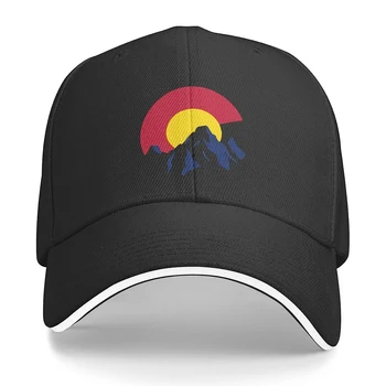 כלי התזמורת קולורדו דגל ההר לשני המינים כובע בייסבול מתאים לגברים נשים מתכוונן אבא כובע, סנדוויץ ' ביל קאפ