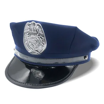 גברים, נשים, משטרה כובע חג מארגן לנו מתומן המשטרה כובעים העליון השטוח Cosplay המדים ליל כל הקדושים ביצועים כובע משלוח חינם
