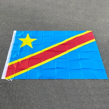 aerlxemrbrae דגל קונגו הרפובליקה הדמוקרטית של קונגו דגל 3x5 רגל הדגל הלאומי קישוט הבית הדגל