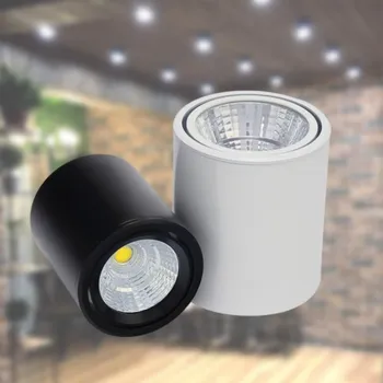 צמודי LED Downlights 10W 15W 20W COB LED ניתן לעמעום תקרה נקודת אור מטבח אמבטיה LED Downlights המנורה AC85-265V