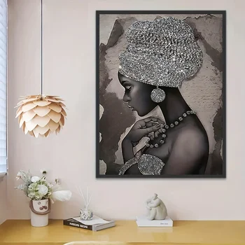 אפריקה נשים עיצוב חדר דקורטיביים תמונות על הקיר בסלון קישוט פוסטר Quadro הביתה קישוט אמנות בד