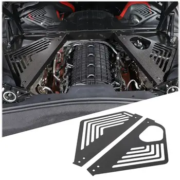 עבור שברולט קורבט C8 סטינגריי Z51 Z06 2020-2023 אמיתי סיבי פחמן המכונית תא המנוע המחיצה פנל כיסוי לקצץ השומר