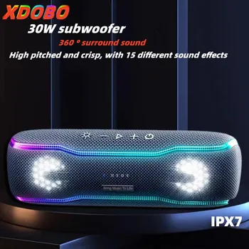 XDOBO נייד הספק גבוה אלחוטי Bluetooth רמקול RGB אור אפקט קולנוע ביתי סאב וופר, תומכת AUX/TWS/מיקרו/USB