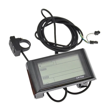 24-72V SW900 תצוגת LCD בקרה אופניים חשמליים מהירות מד מהירות קווית מהירות מונה קוד טבלה E-Bike