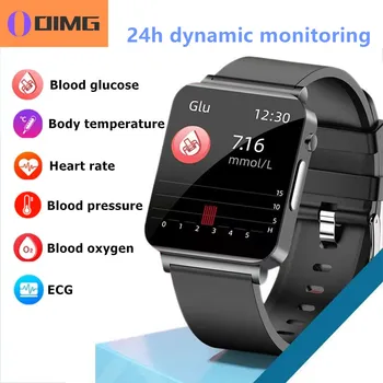 2023 Smartwatch הגלוקוז בדם, א. ק. ג+PPG ניטור לחץ הדם, טמפרטורת גוף שעון חכם עבור גברים, נשים, שעון גשש כושר