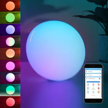 Smart LED לילה אור בקרת יישום זה עובד עם Google עוזר אלקסה השכמה האור בחדר השינה ליד המיטה משחק שולחן הסביבה המנורה