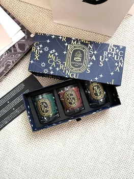 נר ארומתרפיה המסתובבת נופי פנס פמוט קופסת מתנה טוקיו מוגבלת חג המולד מוגבל שלושה חלקים סט