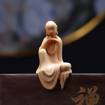 תאשור גילוף אין שלב Guanyin בודהה סיני חדש קישוט זן הביתה הסלון מחקר סיני חדש מרפסת שולחן העבודה