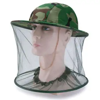 הסוואה דבורים אנטי דבורה כובע רשת דיג כובע הגנה מהשמש המסכה שומרת חרקים יתוש נטו חיצונית שמשיה הראש מכסה