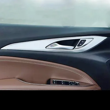 עבור אופל אינסיגניה 2017 2018 2019 נירוסטה דלת פנימית קערה, מגן מסגרת הכיסוי לקצץ סגנון רכב אביזרים 4pcs