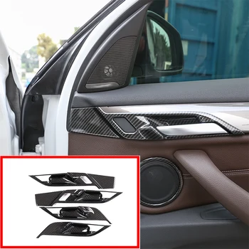 4 יח ' עבור ב. מ. וו X1 F48 2016-2019 סיבי פחמן עבור BMW X 2 F47 2018 ABS כרום פנים הדלת מכסה קערת לקצץ ואביזרי רכב