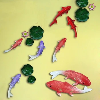 סיני 3D שרף דגים תלייה על קיר אמנות בבית חדר האוכל במסעדה קישוט קיר תליון בלובי המלון מדבקת קיר קישוטים
