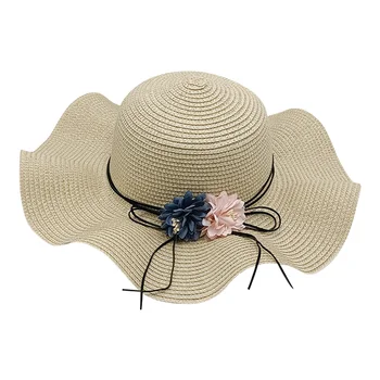 לנשימה שוליים רחבים, קש כובע השמש לנשים - מתקפל Flanging עיצוב מושלם עבור הגנה מפני השמש חוף הים ונסיעות