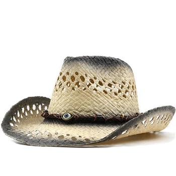 כובע פנמה השמש בקיץ כובעים לנשים אדם חלול חוף כובע קש לגברים הגנת UV הכובע כובע נשי של נשים כובע בוקרים