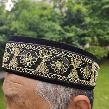 גברים מוסלמים הסירה את הכובע המלזי FreeShipping כובע תפילה Kufi האסלאם בונט חיג ' אב ערב הסעודית טורבן Headwraps אופנה חדשה 2023