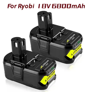 6.8 Ah 18V סוללה עבור Ryobi 18V ליתיום סוללה עבור P108 P102 P103 P104 P105 P109 Ryobi 18 וולט אחד+ אלחוטי כלי