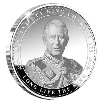 מלך אנגליה צ ' ארלס השלישי המלכה אליזבת השנייה מטבע זכרון מלון בעל המלכותית של בריטניה מטבעות אתגר מזכרת מתנה